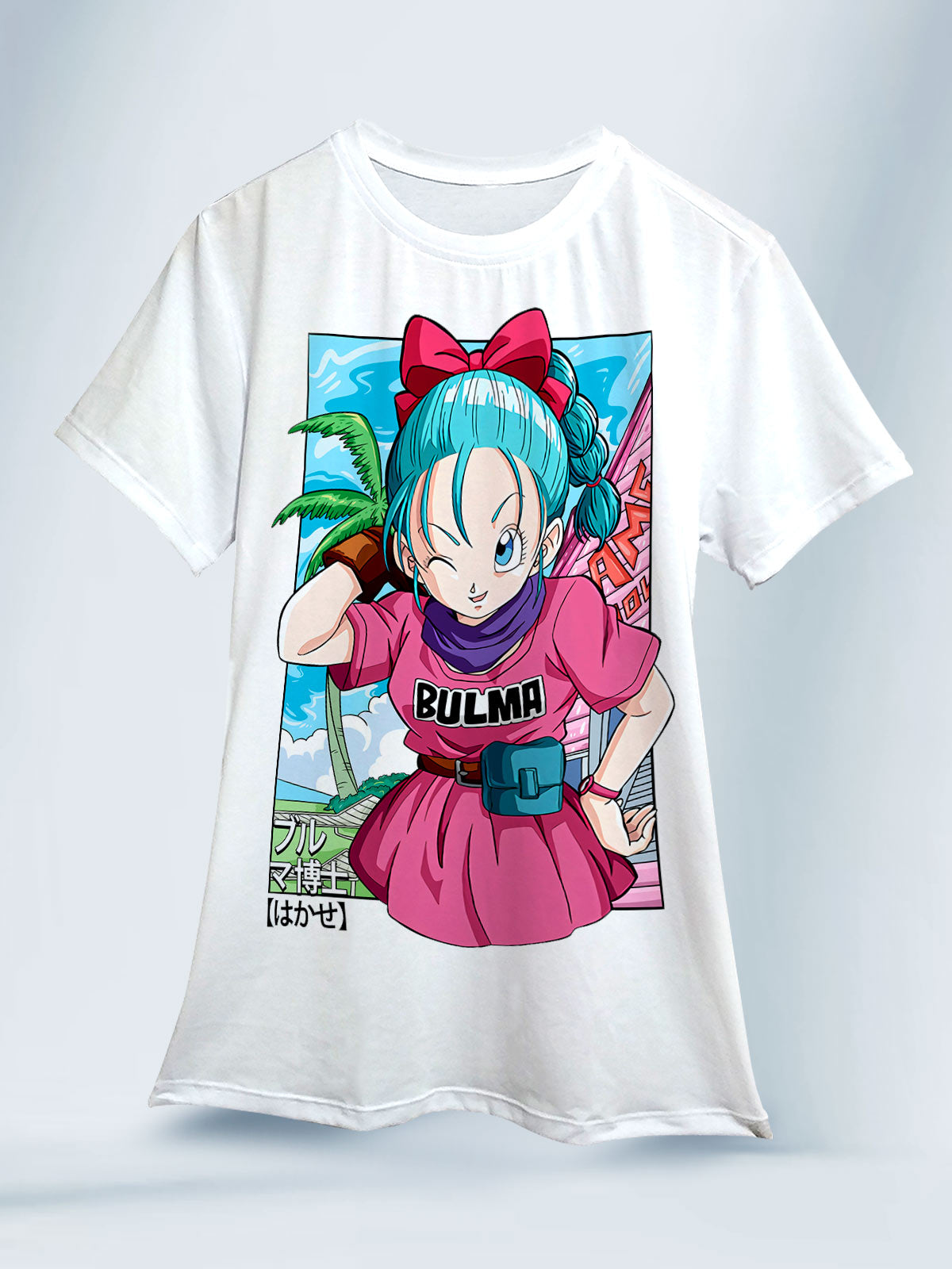 Camiseta Blanca Mujer Bulma Dragon Ball Z – OtakuTienda.com