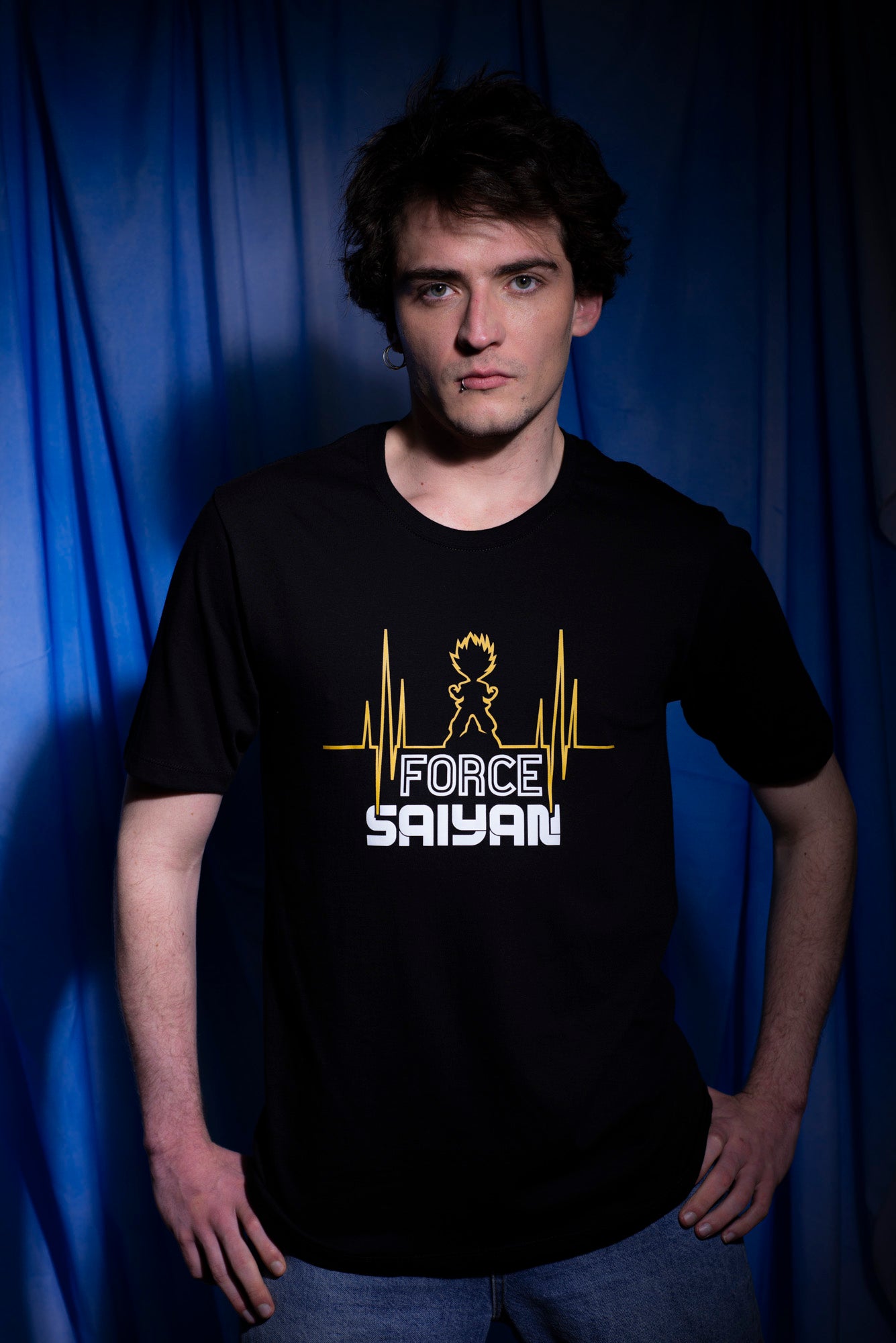 Camiseta Negra Unisex Gohan Force Saiyan Dragon Ball