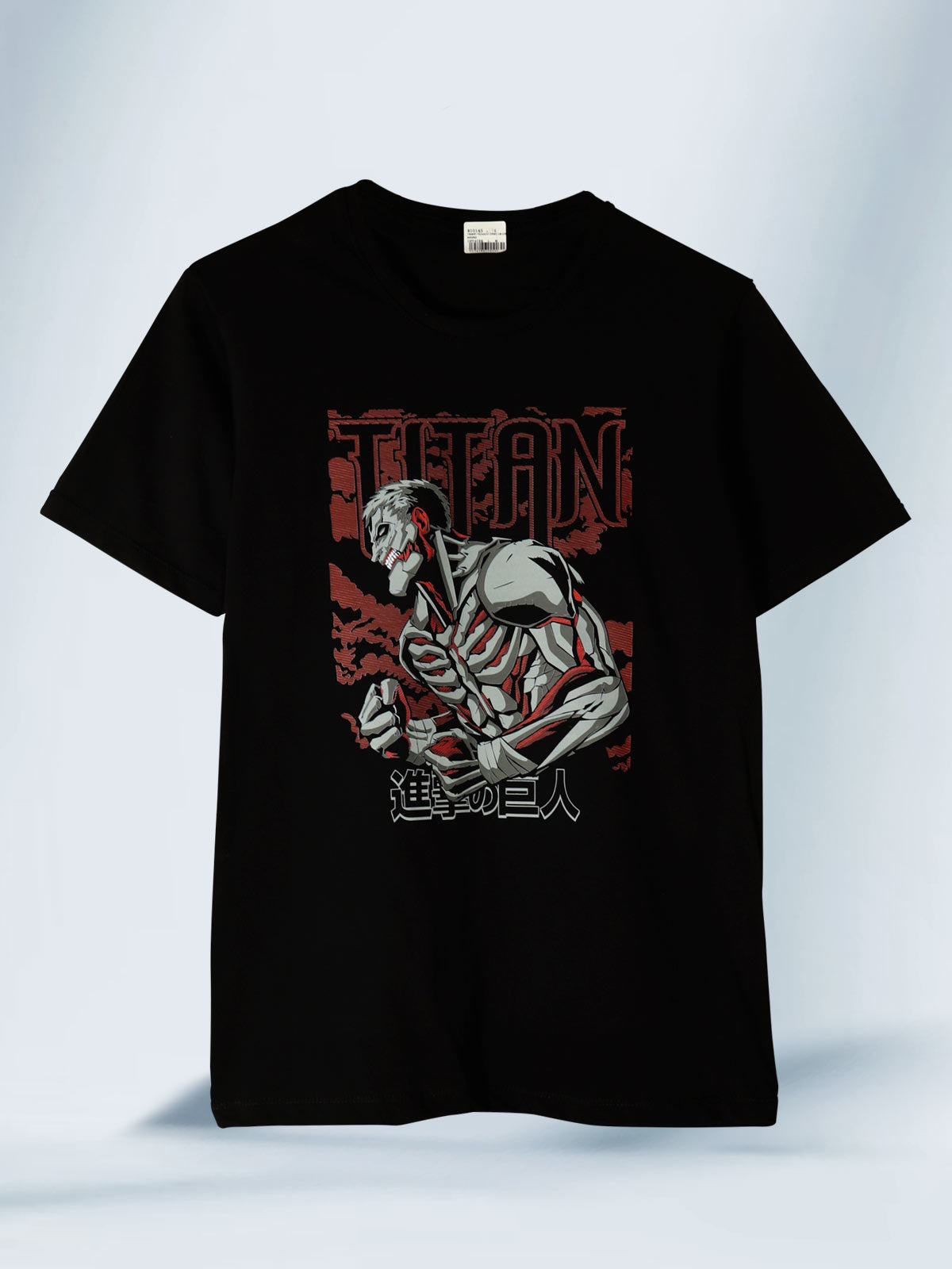 Camiseta Negra Unisex Titan Acorazado Attack On Titan