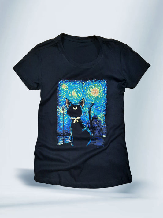 Camiseta Negra Mujer Luna Sailor Moon
