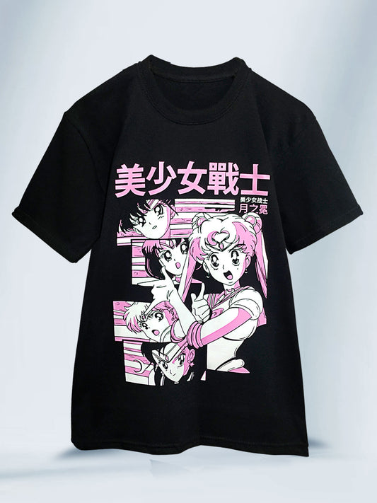 Camiseta Negra Mujer Sailor Guardians Sailor Moon