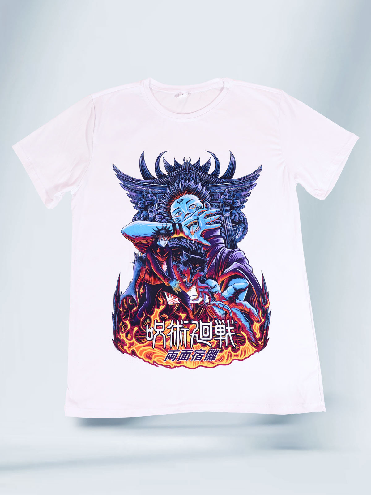 Camiseta Unisex Blanca Sukuna Santuario Malevolo Jujutsu Kaisen