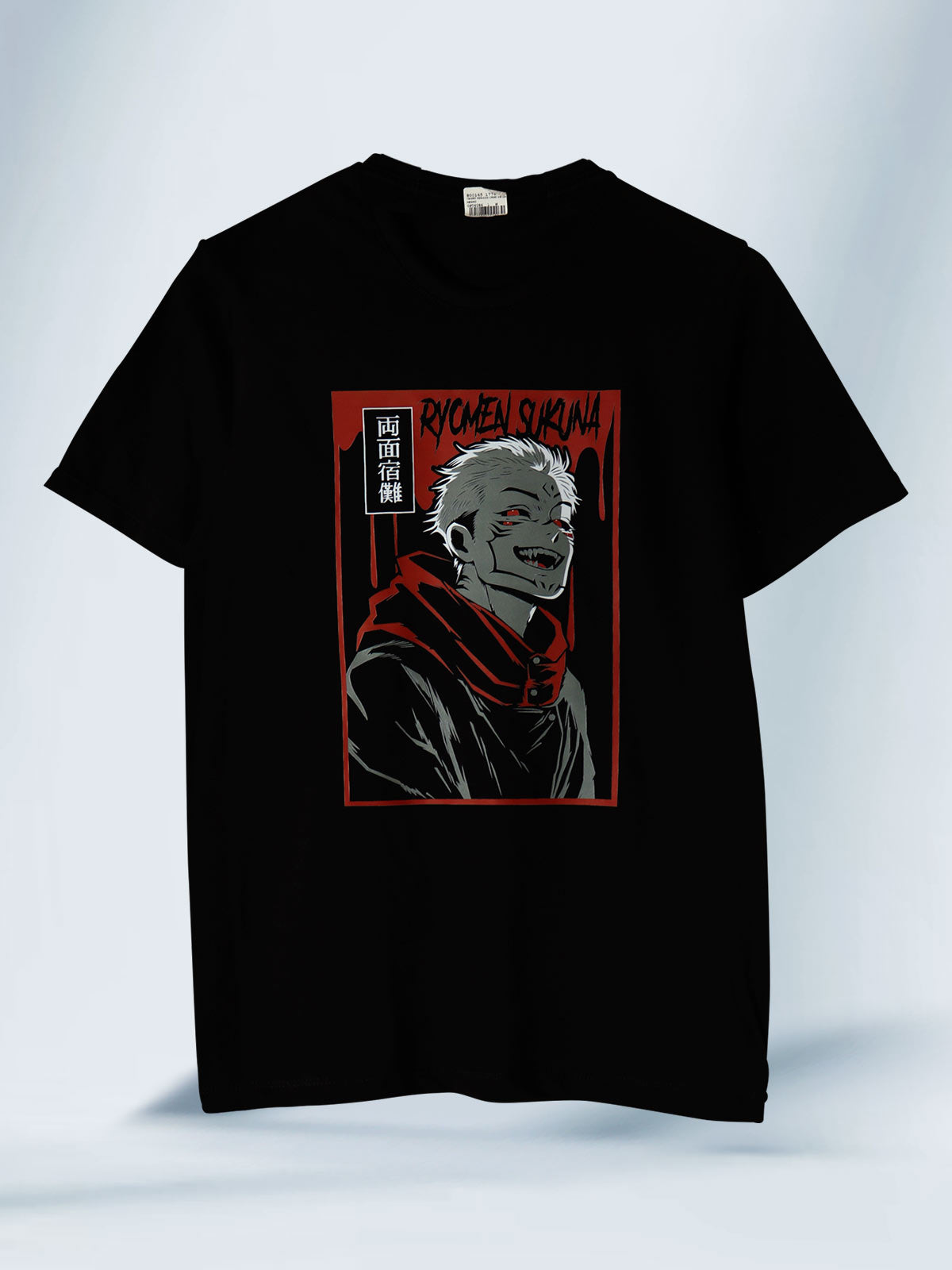Camiseta Negra Unisex Ryomen Sukuna Jujutsu Kaisen