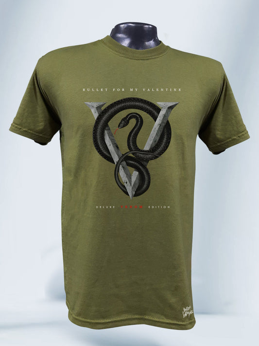 Camiseta Verde Oliva Unisex Venom Deluxe Tee Bullet For My Valentine
