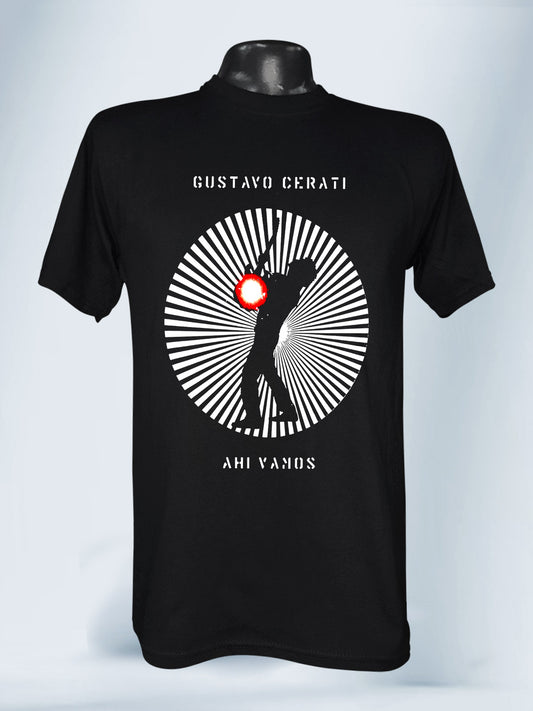 Camiseta Negra Unisex Ahí Vamos Gustavo Cerati