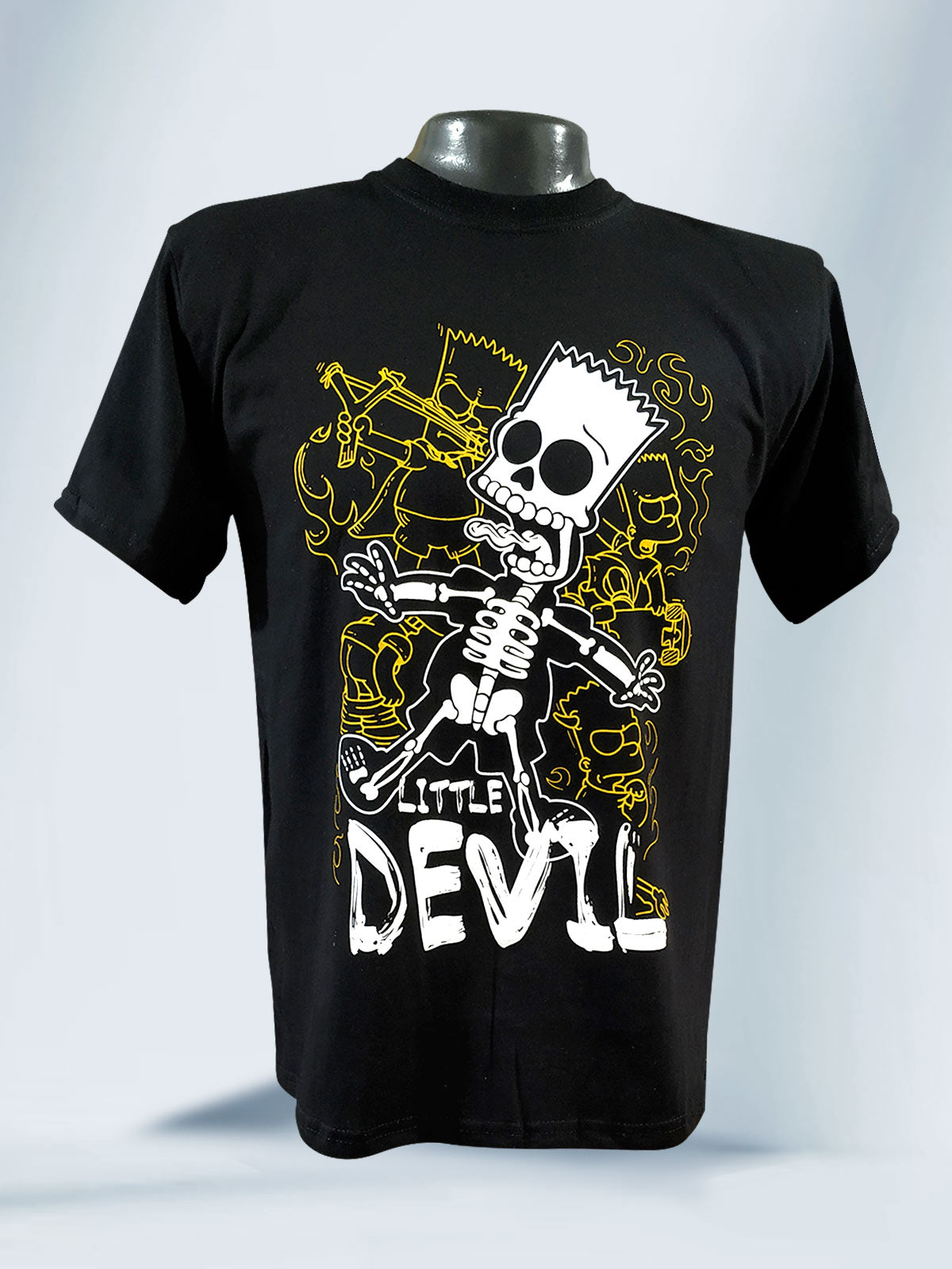 Camiseta Negra Unisex Bart Pequeño Demonio Los Simpson