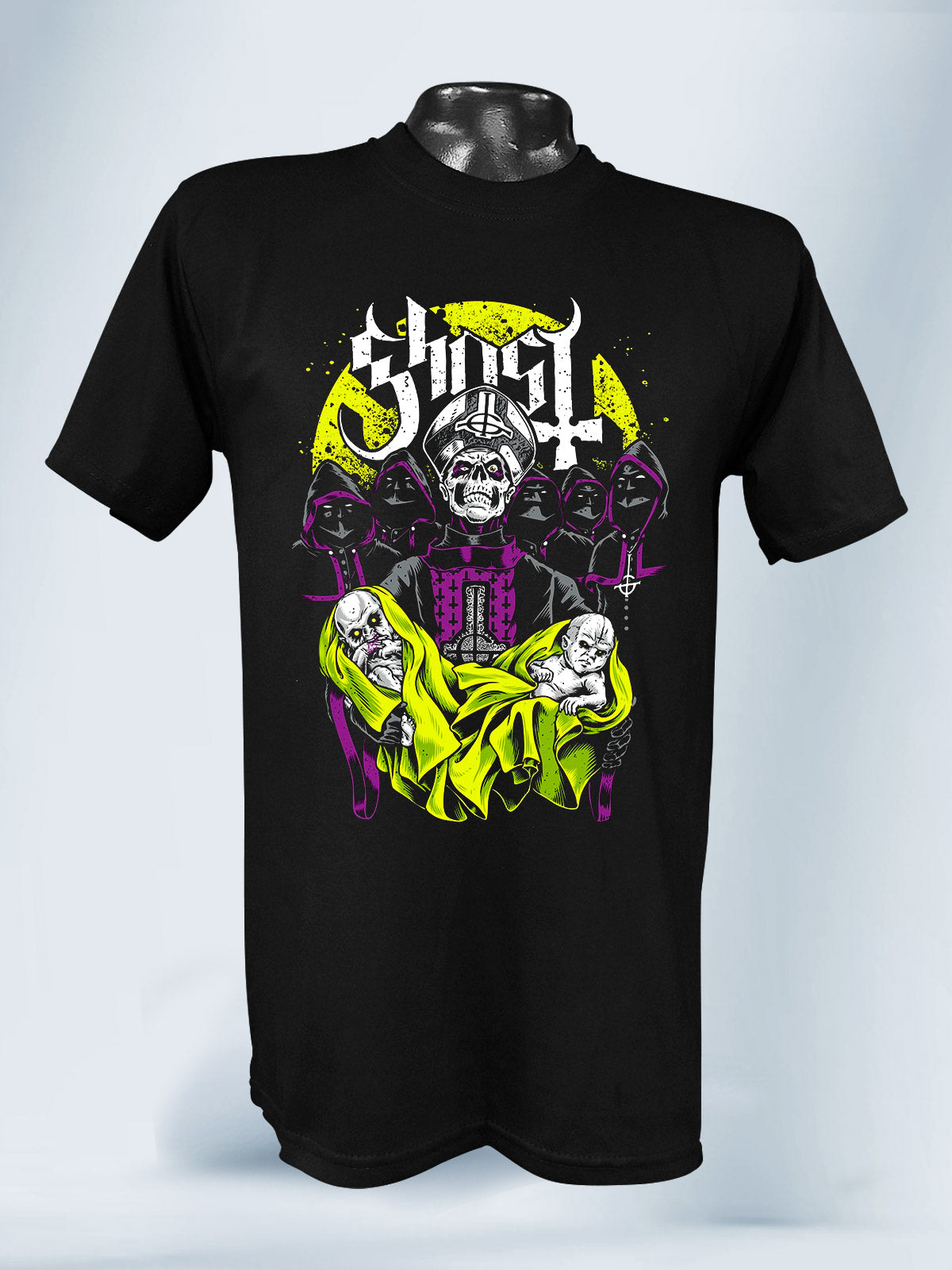Camiseta Negra Unisex Ghost