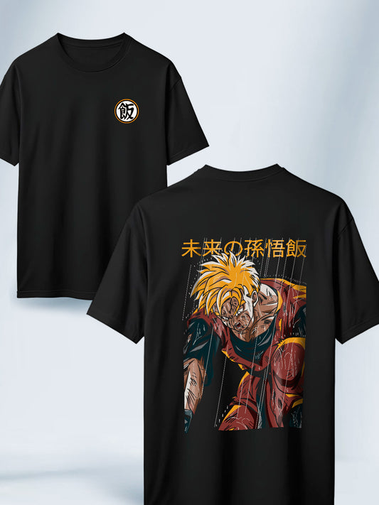 Camiseta Negra Unisex Gohan del futuro Dragon Ball Z