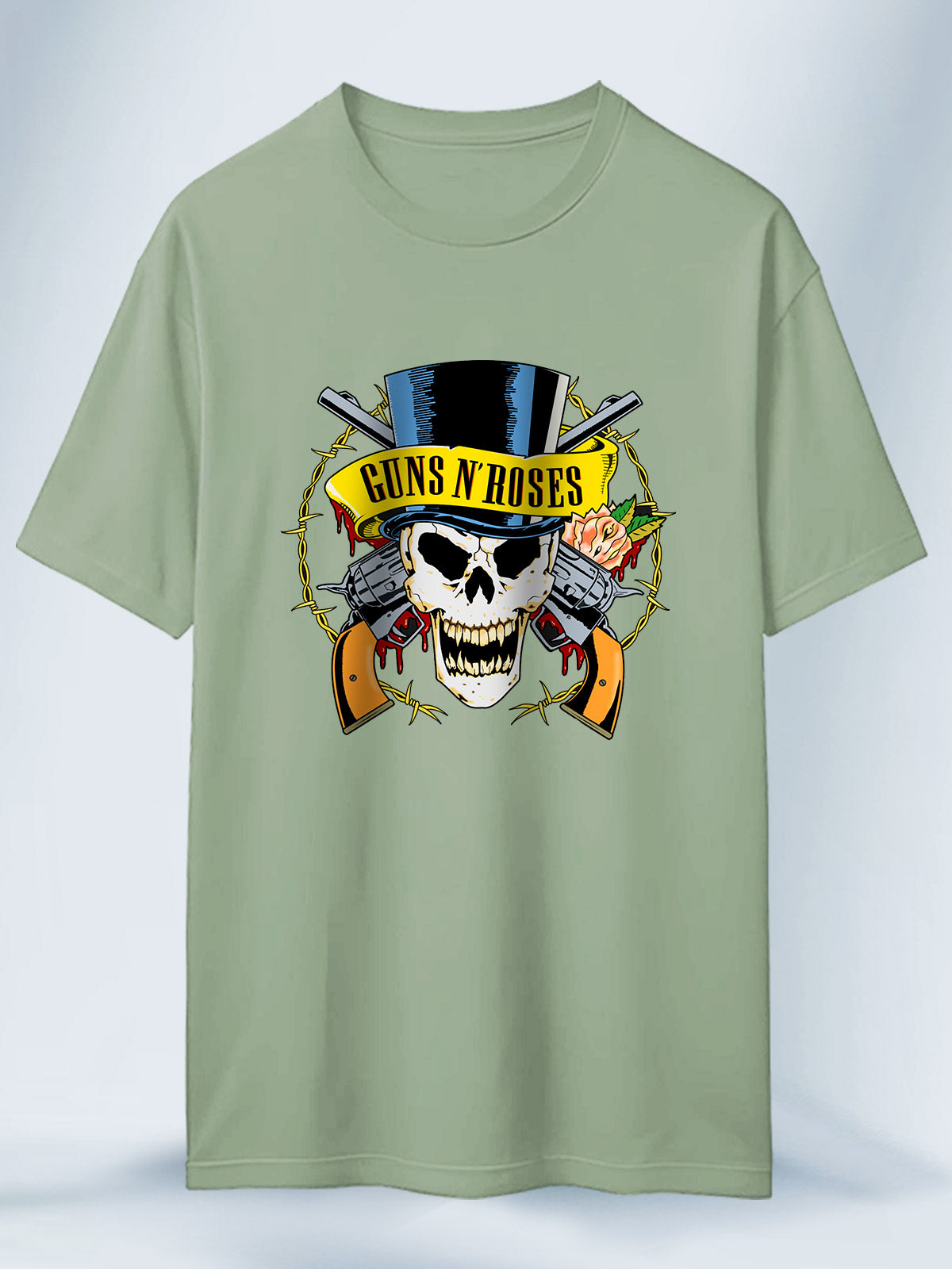 Camiseta Verde Unisex Slash Muerte Gentil Guns And Roses