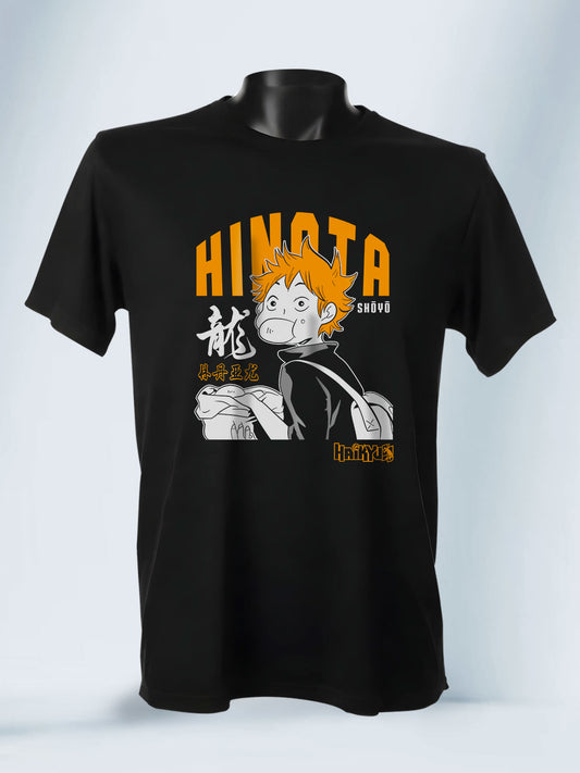 Camiseta Negra Unisex Hinata Shoyo Haikyuu