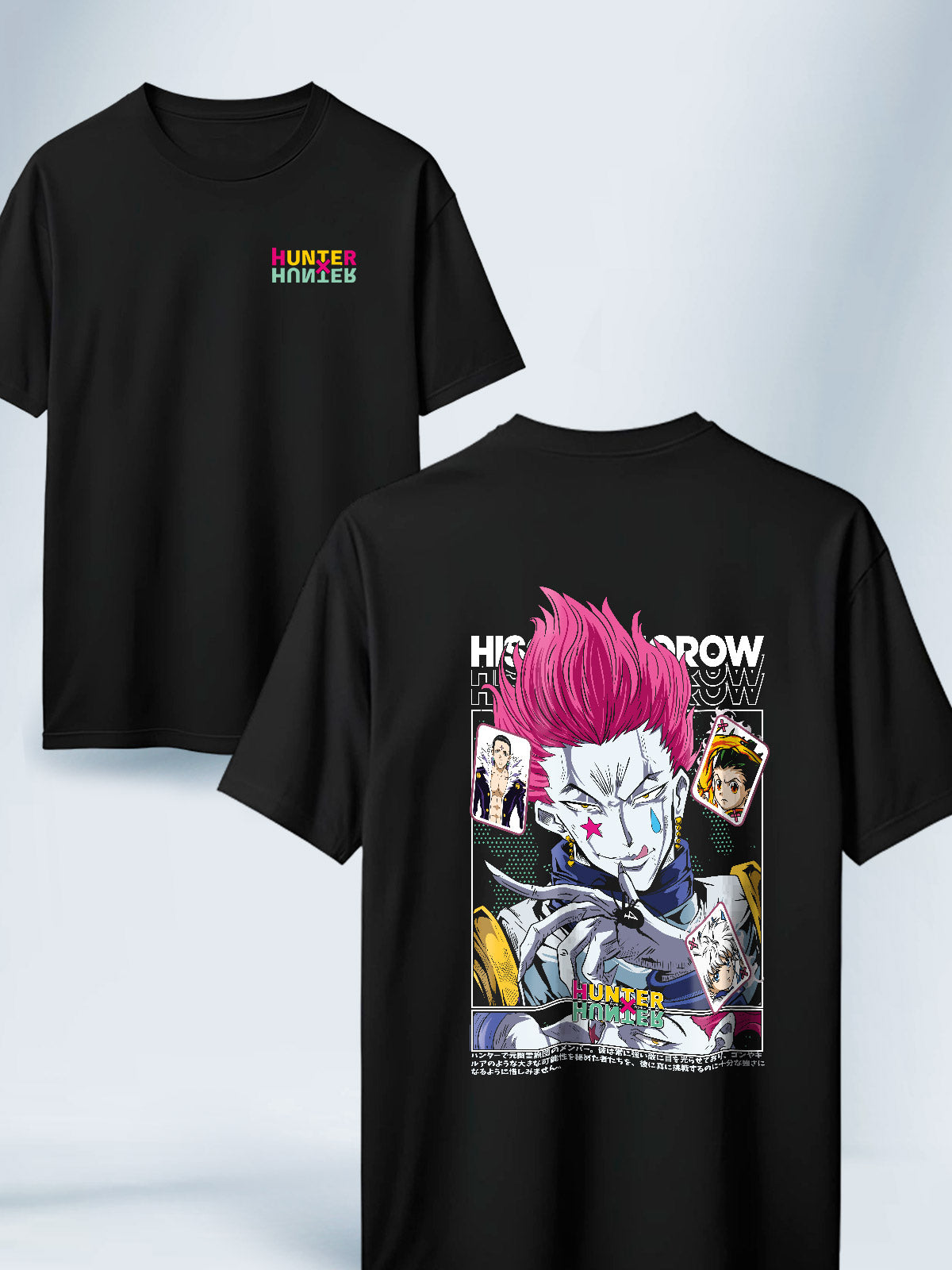 Camiseta Negra Unisex Hisoka el Mago Hunter x Hunter