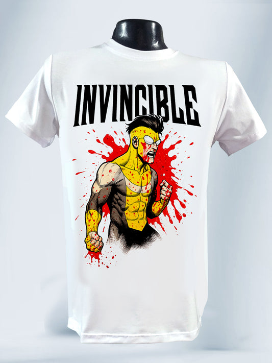 Camiseta Blanca Unisex Mark Pelea Invincible