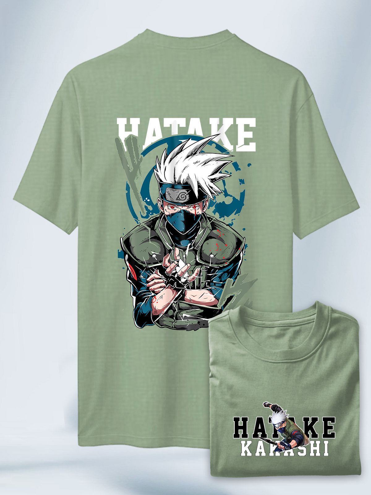 Camiseta Verde Unisex Hatake Kakashi Chidori Naruto