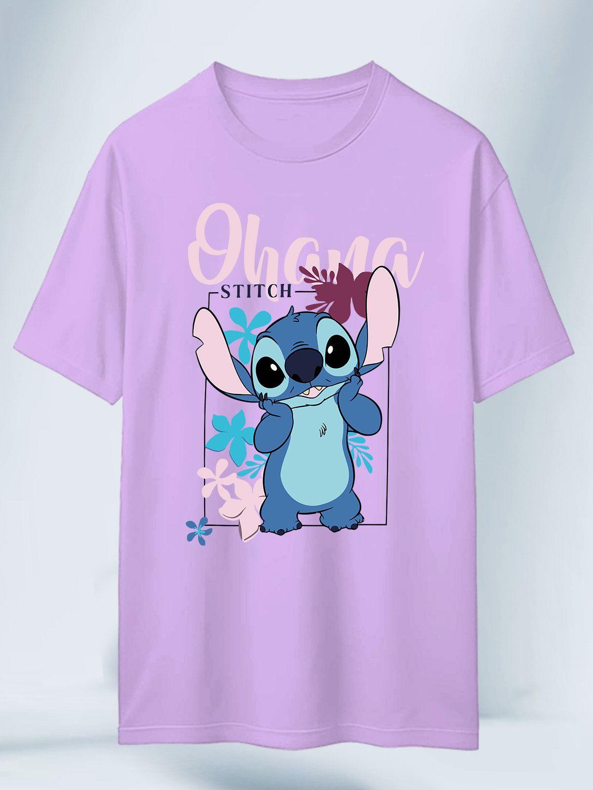 Camiseta Lila Unisex Ohana Stitch Lilo y Stitch
