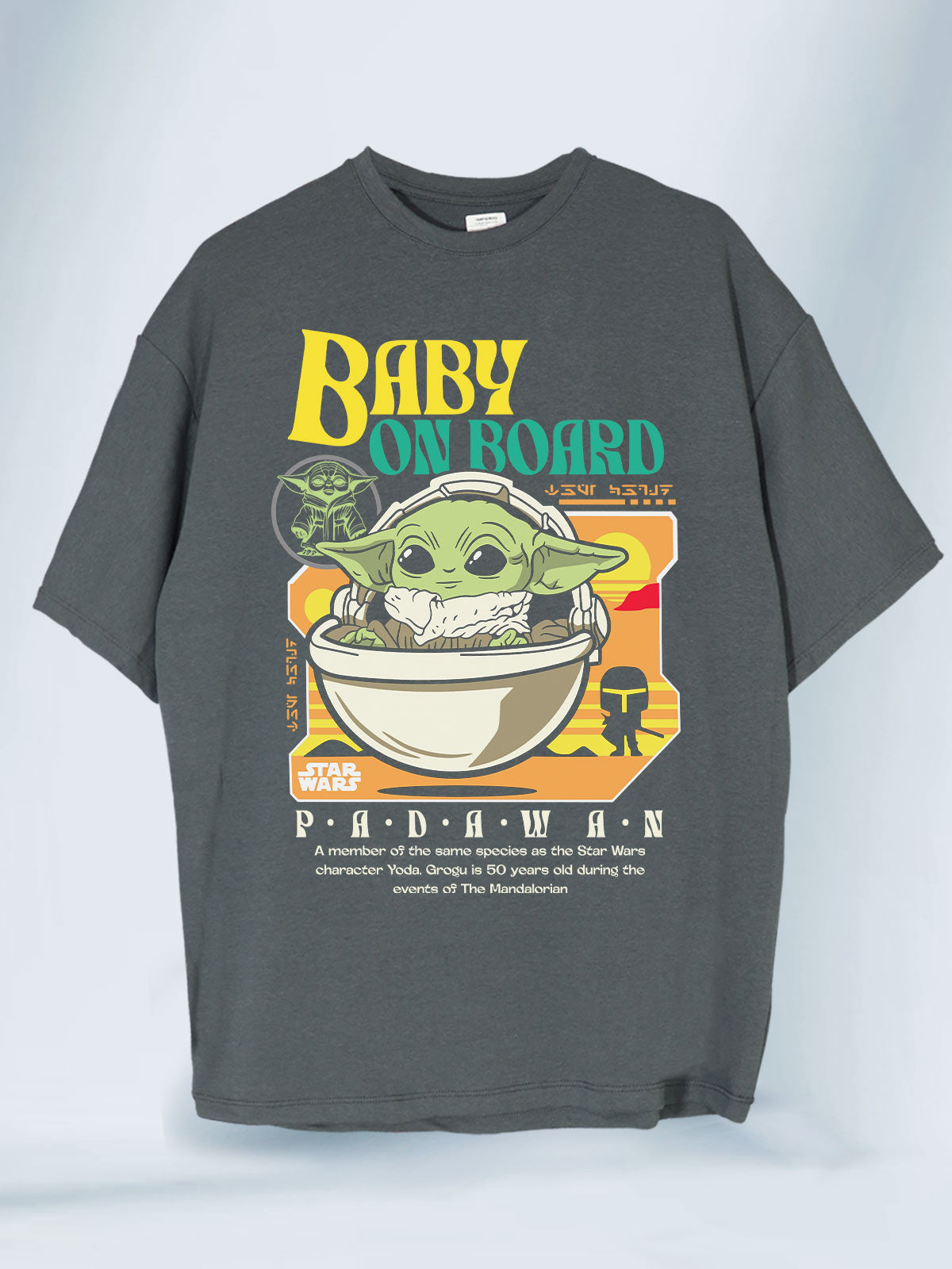 Camiseta Oversized Unisex Grogu Baby Yoda The Mandalorian