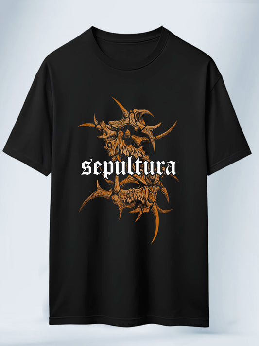Camiseta Negra Unisex Sepultura Roots 1996