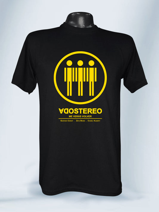 Camiseta Negra Unisex Me Verás Volver Soda Stereo