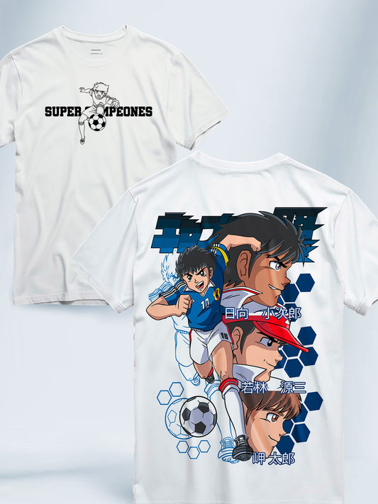 Camiseta Blanca Unisex Selección Japonesa Super Campeones