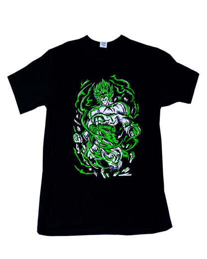 Camiseta Negra Unisex Broly Super Saiyajin Legendario Dragon Ball