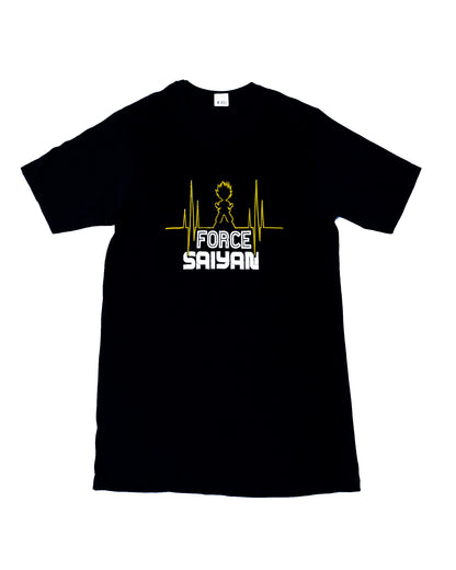 Camiseta Negra Unisex Gohan Force Saiyan Dragon Ball