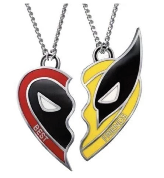 Collar Corazon Deadpool x Wolverine Mejores Amigos