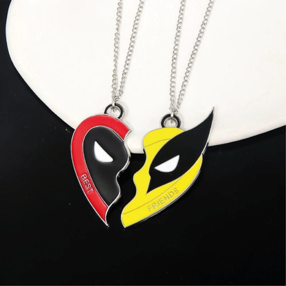 Collar Corazon Deadpool x Wolverine Mejores Amigos