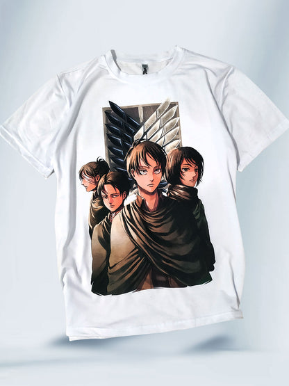 Camiseta Blanca Unisex Legion de Reconocimiento Attack On Titan