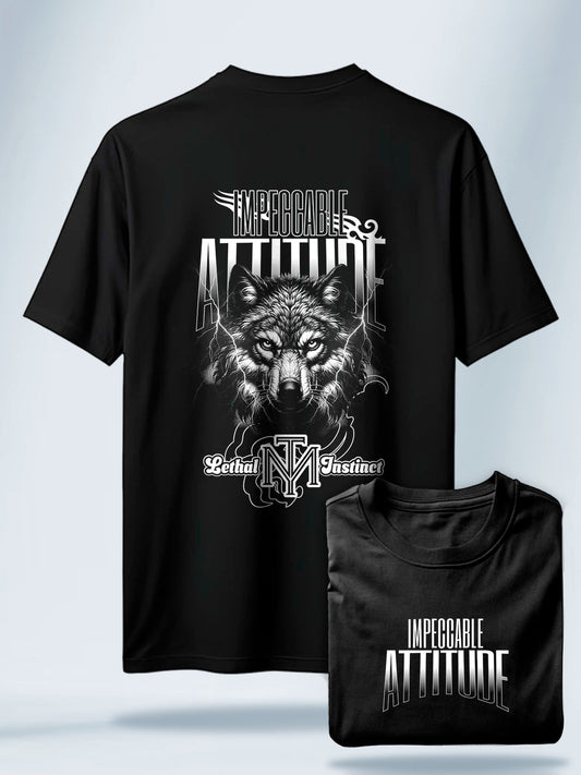 Camiseta Unisex Negra Actitud Impecable