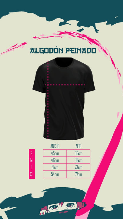 Camiseta Negra Unisex Pain Shinra Tensei Naruto