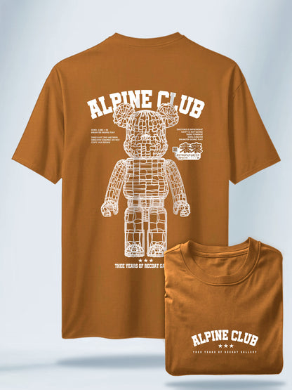 Camiseta Unisex Negra Alpine Club chocolate