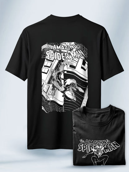 Camiseta Negra Unisex The Amazing Spiderman