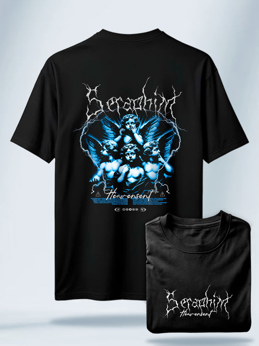 Camiseta Unisex Negra Ángeles del cielo