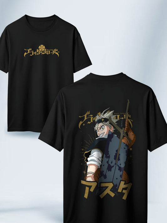 Camiseta Negra Unisex Asta Demon Slayer Black Clover