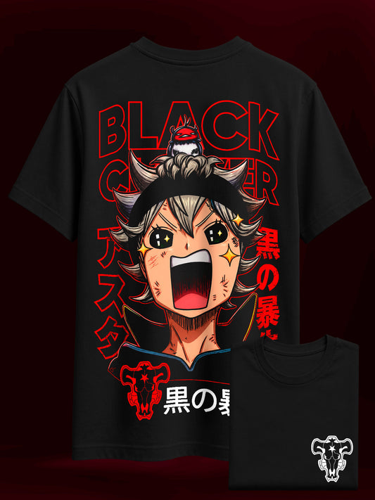 Camisa Premium Oversized Asta Emocionado Black Clover