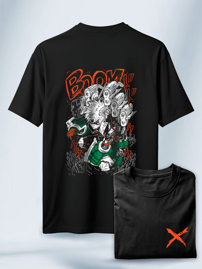 Camisa Negra Unisex Bakugo Katsugi My Hero Academia