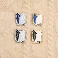 Combo 4 Broches de Metal Escudo Legión de Reconocimiento Attack On Titan