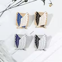 Combo 4 Broches de Metal Escudo Legión de Reconocimiento Attack On Titan