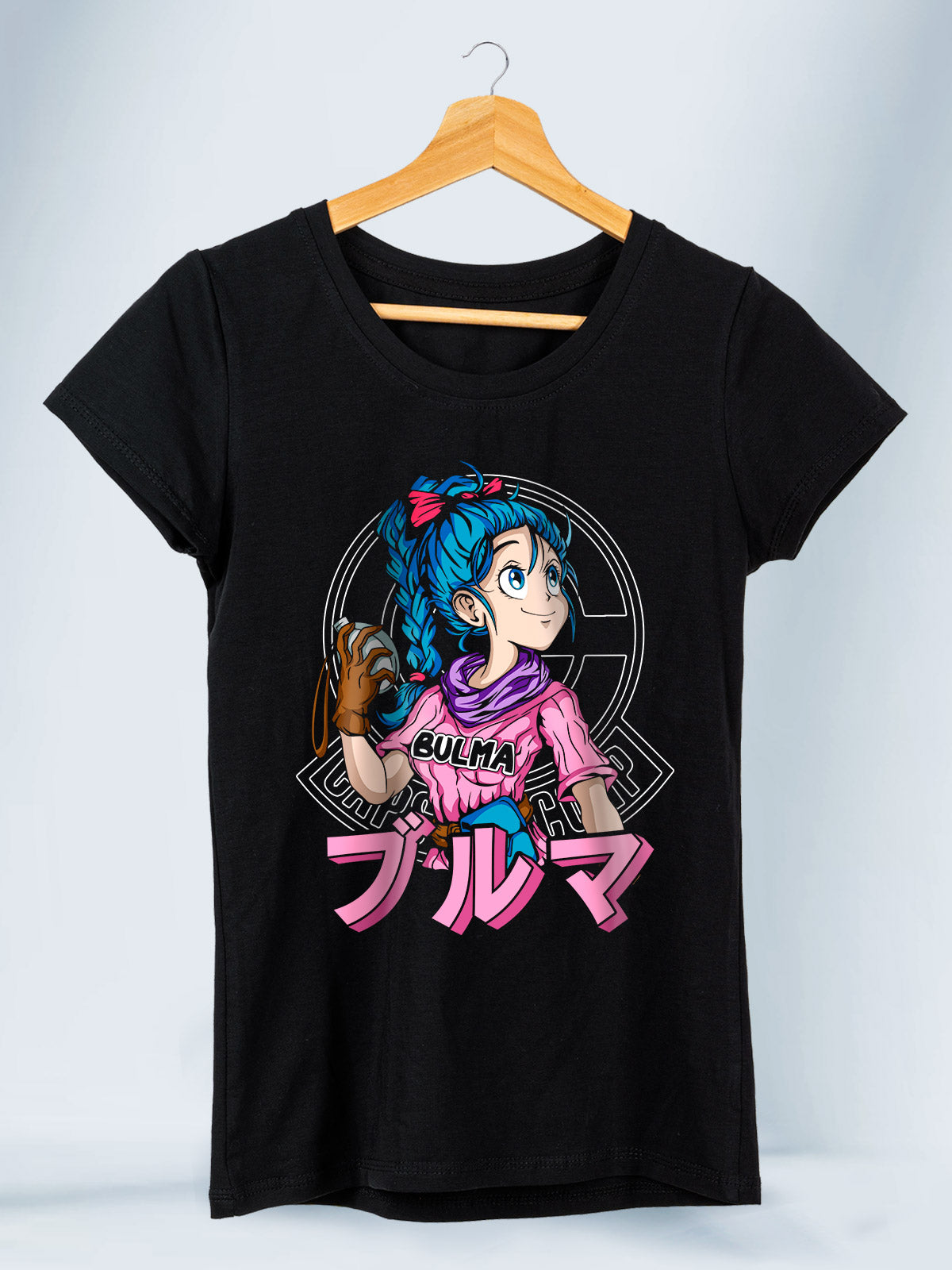 Camiseta Negra Mujer Bulma Teen Dragon Ball