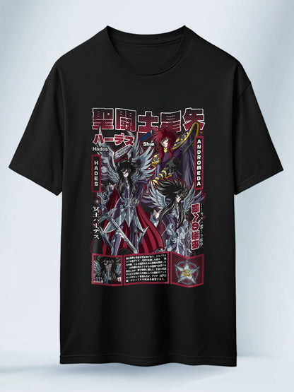 Camisa Negra Unisex Hades Caballeros del Zodiaco