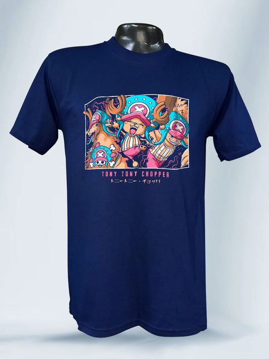 Camiseta Azul Unisex Rumble Chopper One Piece