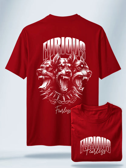 Camiseta Unisex Negra Ciudad de la furia Vinotinto