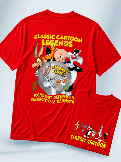 Camiseta Roja Unisex Las Leyendas Los Looney Tunes