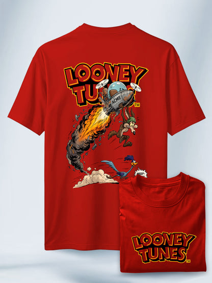 Camiseta Roja Unisex Un Fallo Mas Coyote vs Acme