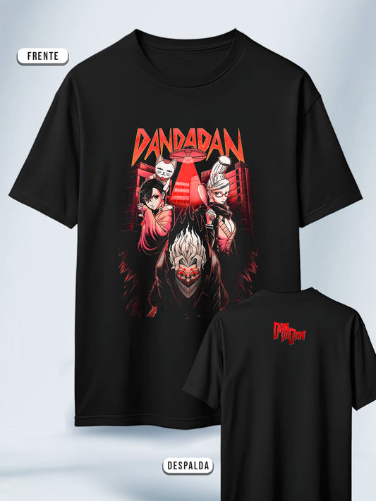 Camiseta Negra Unisex Equipo Paranormal Dandadan