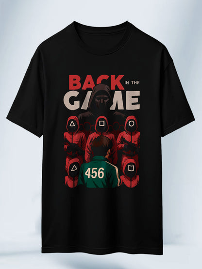 Camiseta Negra Unisex Back to the Game Squid Game