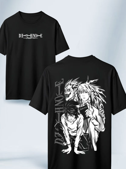 Camiseta Negra Unisex Ligtht vs L Death Note