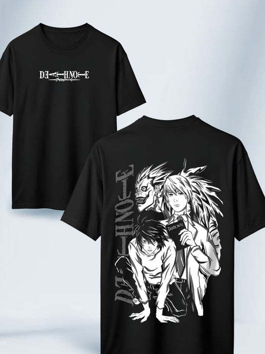 Camiseta Negra Unisex Ligtht vs L Death Note