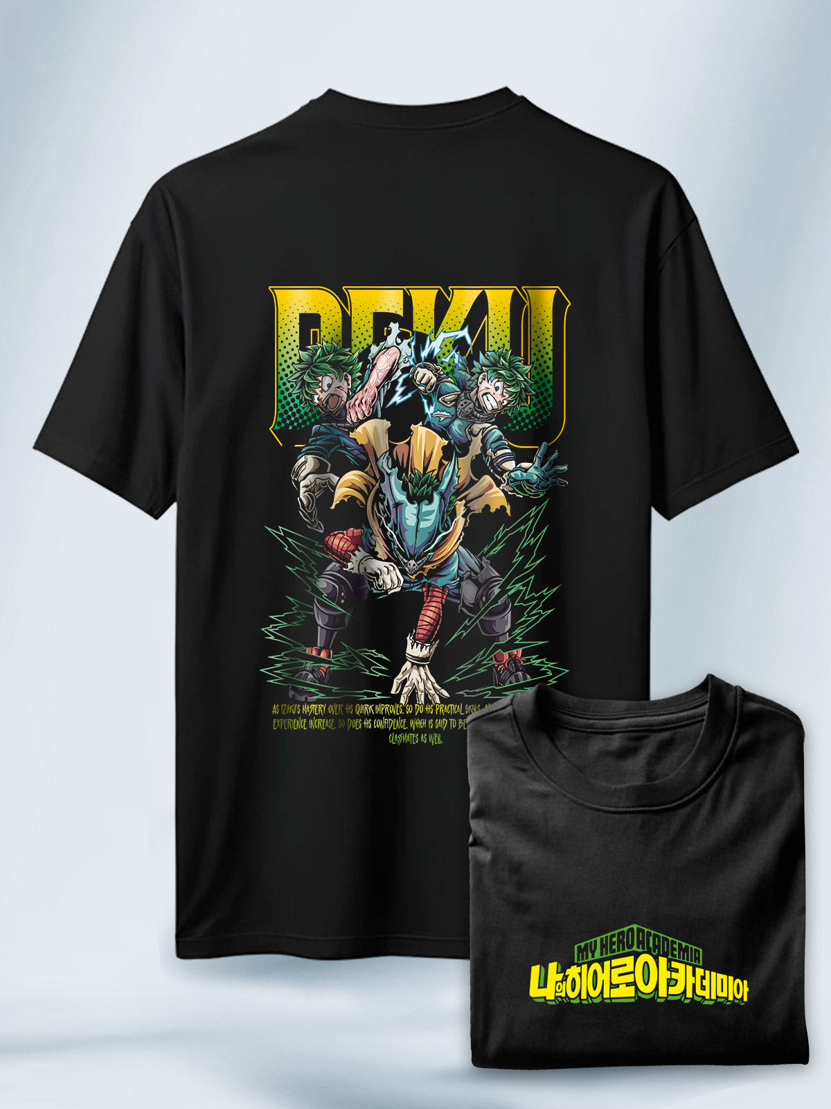 Camisa Negra Unisex Deku One for All My Hero Academia