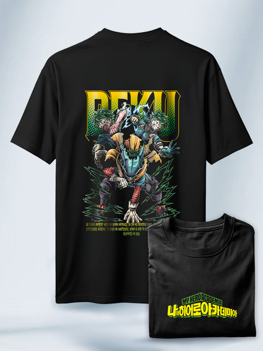 Camisa Negra Unisex Deku One for All My Hero Academia