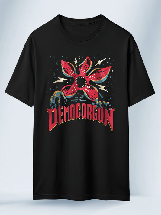 Camisa Negra Unisex Demogorgon Stranger Things